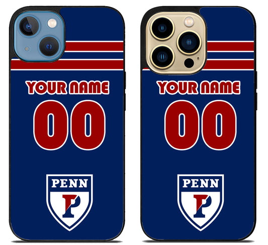 Custom Personalized Penn Quakers iPhone 14 | 14 Plus | 14 Pro | 14 Pro Max Case