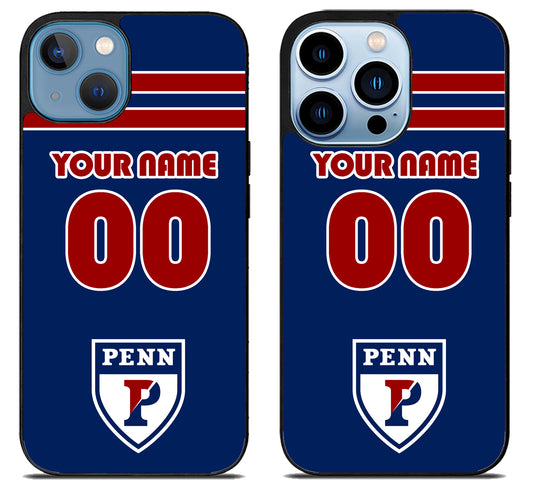 Custom Personalized Penn Quakers iPhone 13 | 13 Mini | 13 Pro | 13 Pro Max Case