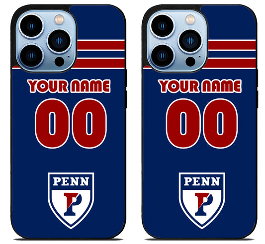 Custom Personalized Penn Quakers iPhone 15 Pro | iPhone 15 Pro Max Case