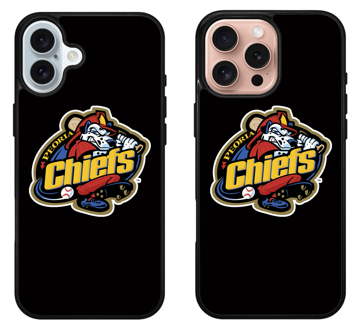 Peoria Chiefs Black iPhone 16 | 16 Plus | 16 Pro | 16 Pro Max Case