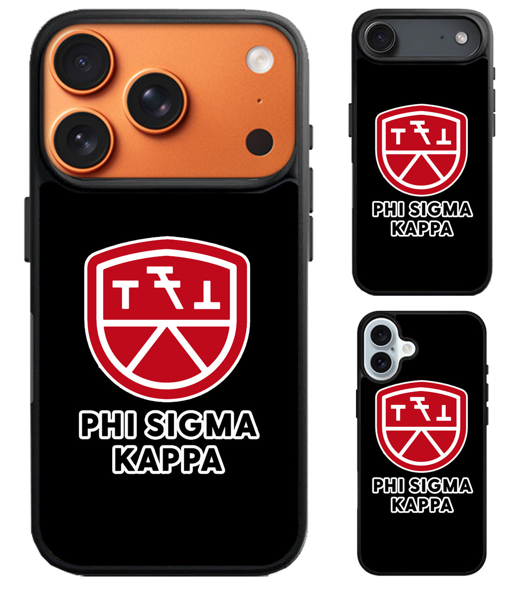 Phi Sigma Kappa Black iPhone Air | iPhone 17 | 17 Pro | 17 Pro Max Case