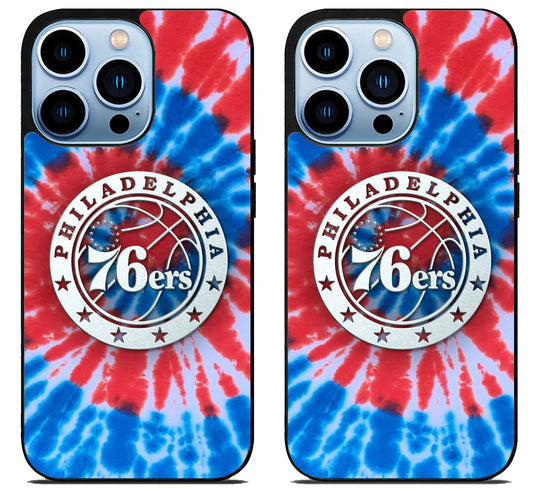 Philadelphia 76ers Logo Tye Die iPhone 15 Pro | iPhone 15 Pro Max Case