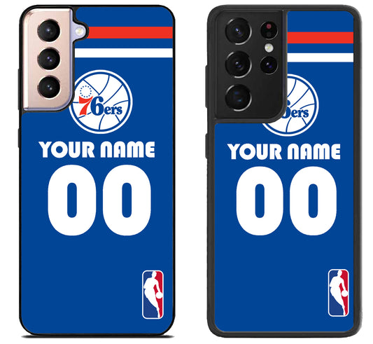 Custom Personalized Philadelphia 76ers NBA Samsung Galaxy S21 | S21 FE | S21+ | S21 Ultra Case