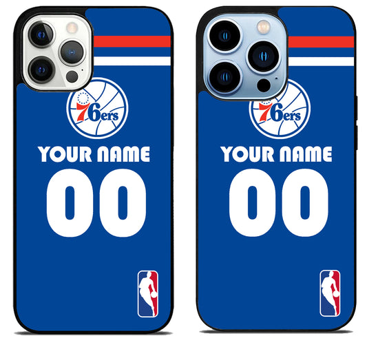 Custom Personalized Philadelphia 76ers NBA iPhone 15 Pro | iPhone 15 Pro Max Case