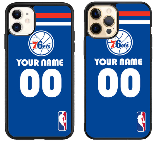 Custom Personalized Philadelphia 76ers NBA iPhone 12 | 12 Mini | 12 Pro | 12 Pro Max Case