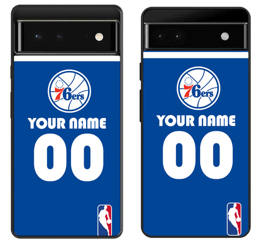 Custom Personalized Philadelphia 76ers NBA Google Pixel 6 | 6A | 6 Pro Case