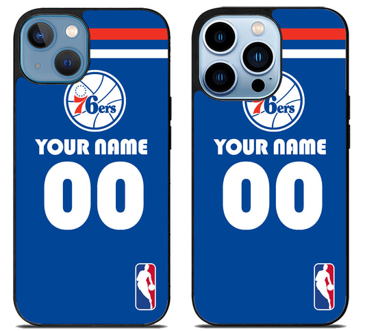 Custom Personalized Philadelphia 76ers NBA iPhone 13 | 13 Mini | 13 Pro | 13 Pro Max Case