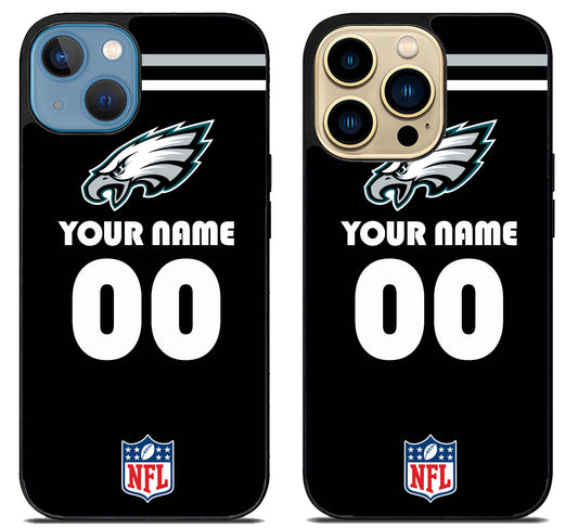 Custom Personalized Philadelphia Eagles NFL iPhone 14 | 14 Plus | 14 Pro | 14 Pro Max Case