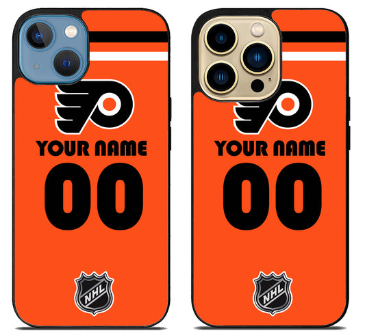 Custom Personalized Philadelphia Flyers NHL iPhone 14 | 14 Plus | 14 Pro | 14 Pro Max Case