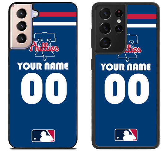 Custom Personalized Philadelphia Phillies MLB Samsung Galaxy S21 | S21 FE | S21+ | S21 Ultra Case