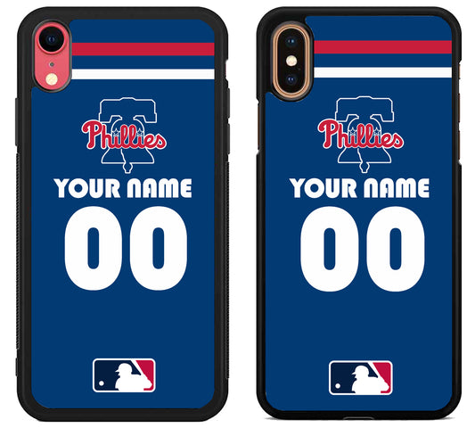 Custom Personalized Philadelphia Phillies MLB iPhone X | Xs | Xr | Xs Max Case