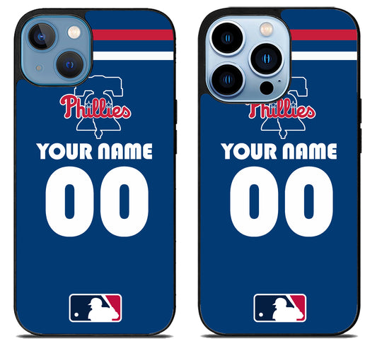 Custom Personalized Philadelphia Phillies MLB iPhone 13 | 13 Mini | 13 Pro | 13 Pro Max Case