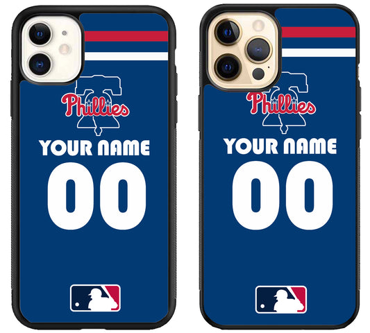 Custom Personalized Philadelphia Phillies MLB iPhone 12 | 12 Mini | 12 Pro | 12 Pro Max Case
