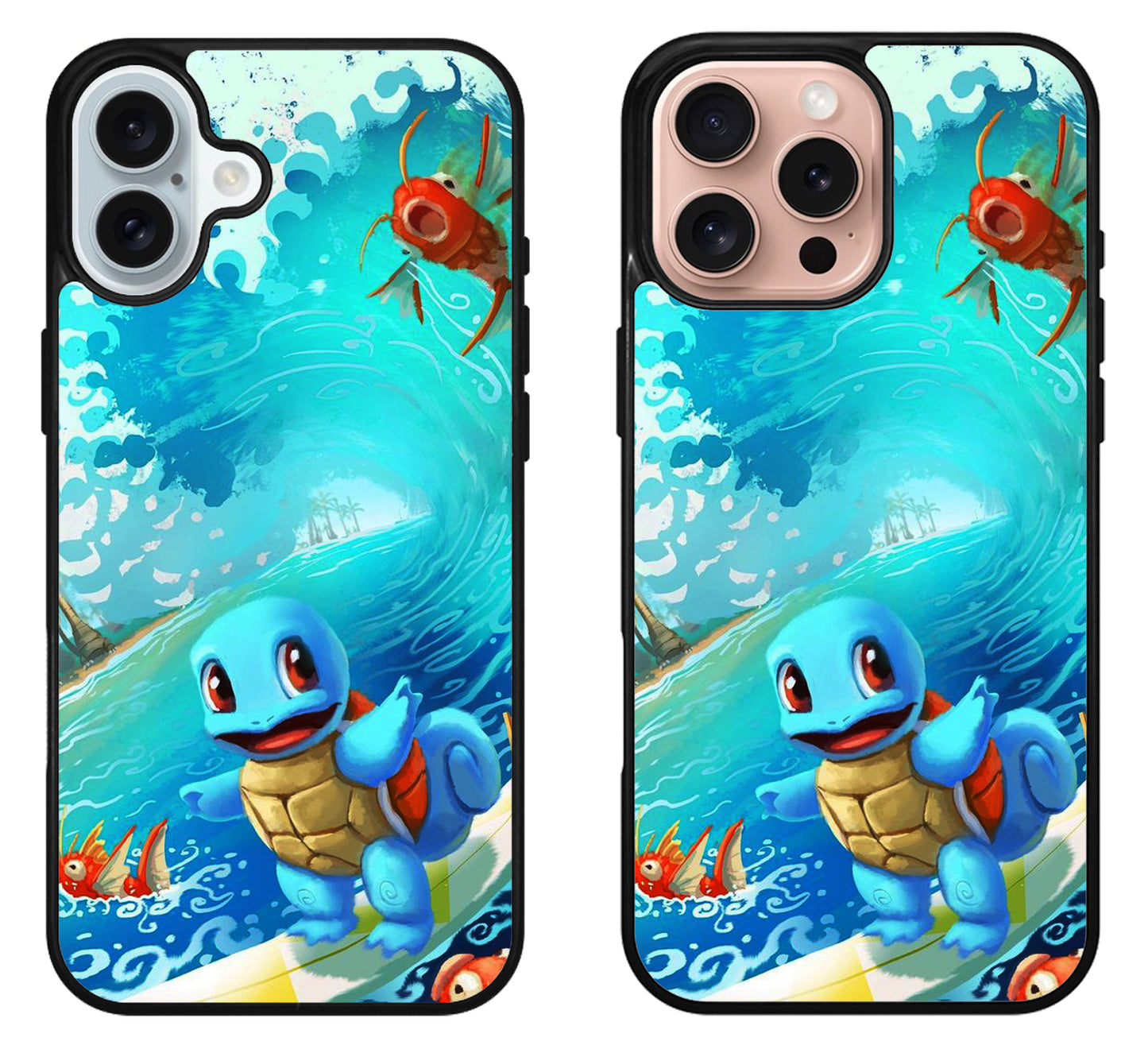 Piplup Surfing Pokemon iPhone 16 | 16 Plus | 16 Pro | 16 Pro Max Case