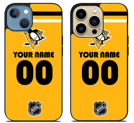 Custom Personalized Pittsburgh Penguins NHL iPhone 14 | 14 Plus | 14 Pro | 14 Pro Max Case