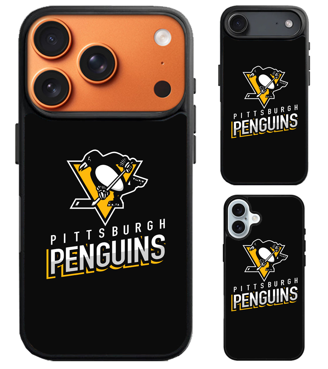 Pittsburgh Penguins Black iPhone Air | iPhone 17 | 17 Pro | 17 Pro Max Case