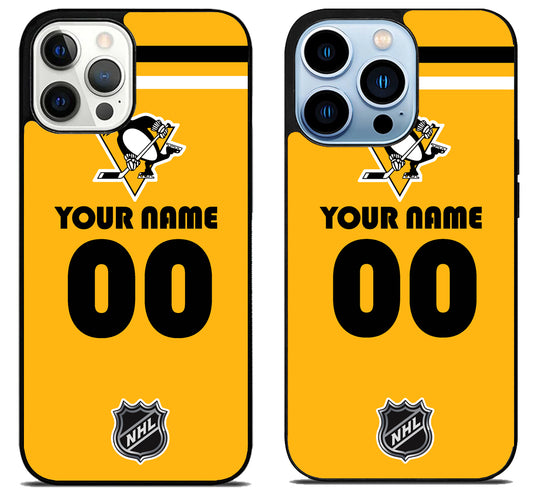 Custom Personalized Pittsburgh Penguins NHL iPhone 15 Pro | iPhone 15 Pro Max Case