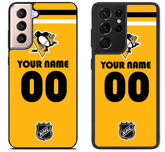 Custom Personalized Pittsburgh Penguins NHL Samsung Galaxy S21 | S21 FE | S21+ | S21 Ultra Case