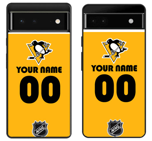 Custom Personalized Pittsburgh Penguins NHL Google Pixel 6 | 6A | 6 Pro Case