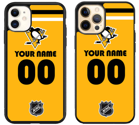 Custom Personalized Pittsburgh Penguins NHL iPhone 12 | 12 Mini | 12 Pro | 12 Pro Max Case