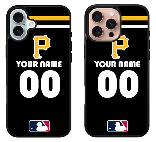 Custom Personalized Pittsburgh Pirates iPhone 16 | 16 Plus | 16 Pro | 16 Pro Max Case