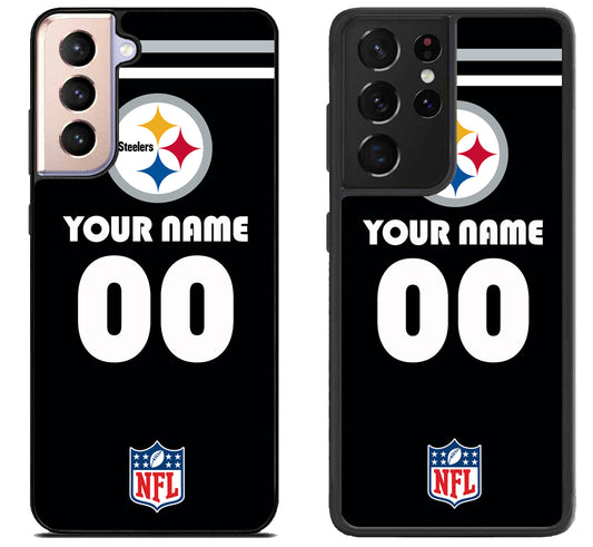 Custom Personalized Pittsburgh Steelers NFL Samsung Galaxy S21 | S21 FE | S21+ | S21 Ultra Case