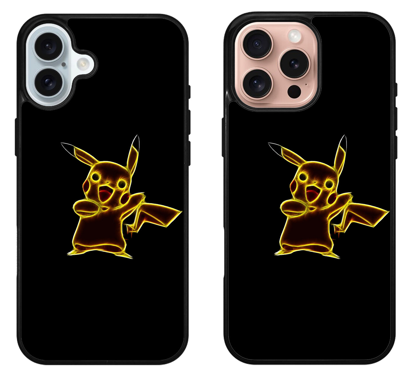 Pokemon Pikachu Neon Color iPhone 16 | 16 Plus | 16 Pro | 16 Pro Max Case