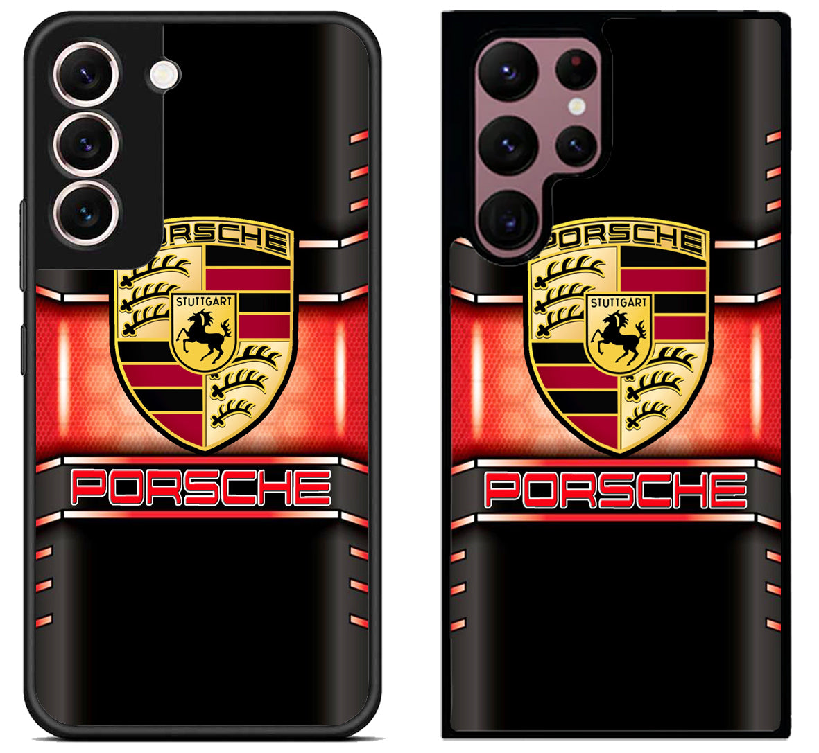 Porsche Logo Metallic Samsung Galaxy S22 | S22+ | S22 Ultra Case