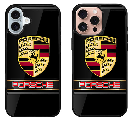 Porsche Black Metallic iPhone 16 | 16 Plus | 16 Pro | 16 Pro Max Case