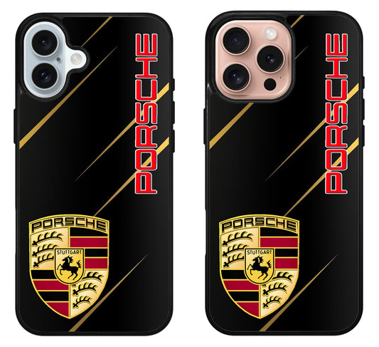 Porsche Black iPhone 16 | 16 Plus | 16 Pro | 16 Pro Max Case