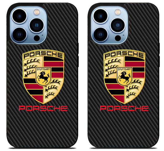 Porsche Carbon Logo iPhone 15 Pro | iPhone 15 Pro Max Case