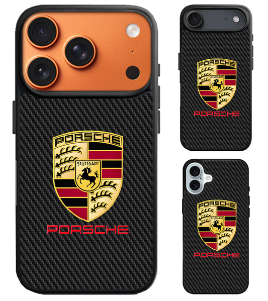 Porsche Carbon Logo iPhone Air | iPhone 17 | 17 Pro | 17 Pro Max Case