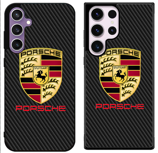 Porsche Carbon Logo Samsung Galaxy S24 | S24+ | S24 Ultra Case
