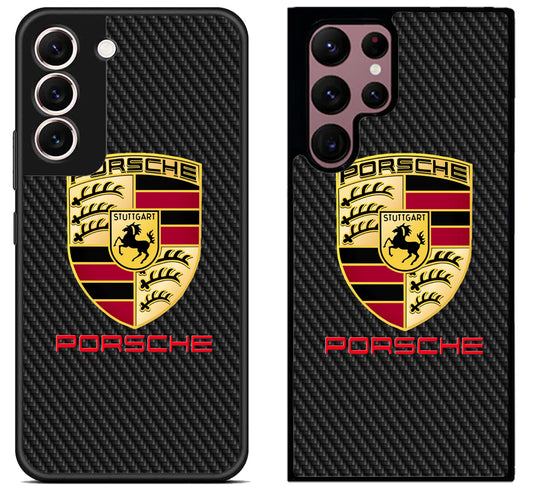Porsche Carbon Logo Samsung Galaxy S22 | S22+ | S22 Ultra Case
