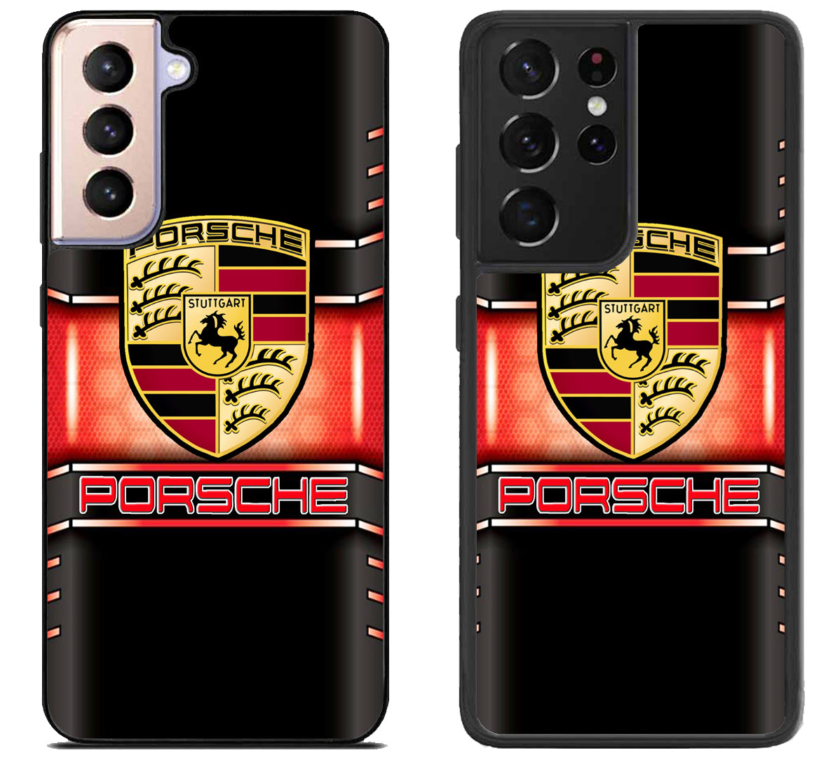 Porsche Logo Metallic Samsung Galaxy S21 | S21 FE | S21+ | S21 Ultra Case
