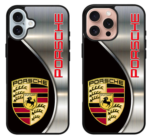 Porsche Silver Metallic iPhone 16 | 16 Plus | 16 Pro | 16 Pro Max Case