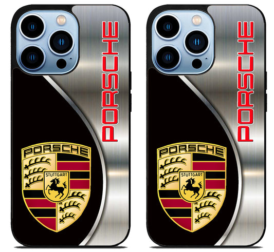 Porsche Silver Metallic iPhone 15 Pro | iPhone 15 Pro Max Case