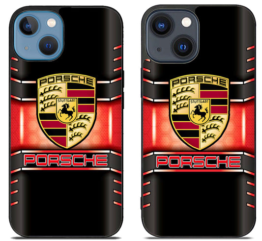 Porsche Logo Metallic iPhone 15 | iPhone 15 Plus Case