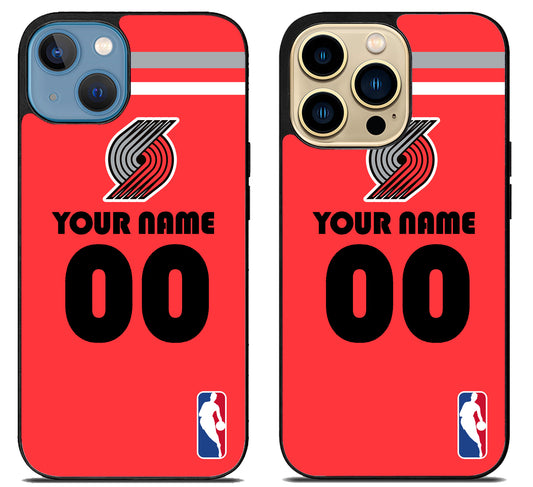 Custom Personalized Portland Trail Blazers NBA iPhone 14 | 14 Plus | 14 Pro | 14 Pro Max Case