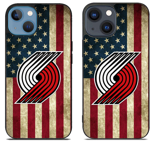 Portland Trail Blazers Logo Flag iPhone 15 | iPhone 15 Plus Case