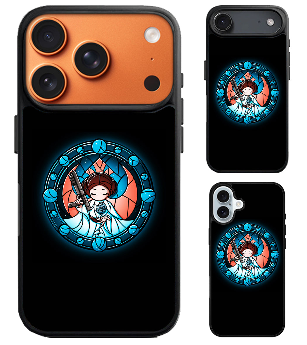 Princess Leia Stained Glass Star Wars iPhone Air | iPhone 17 | 17 Pro | 17 Pro Max Case