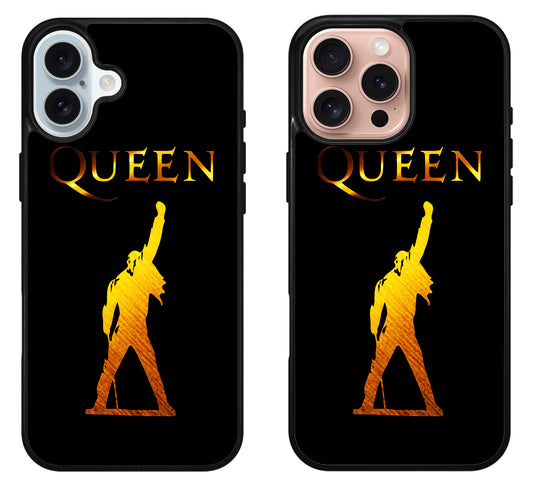 Queen Freddie Mercury Gold iPhone 16 | 16 Plus | 16 Pro | 16 Pro Max Case