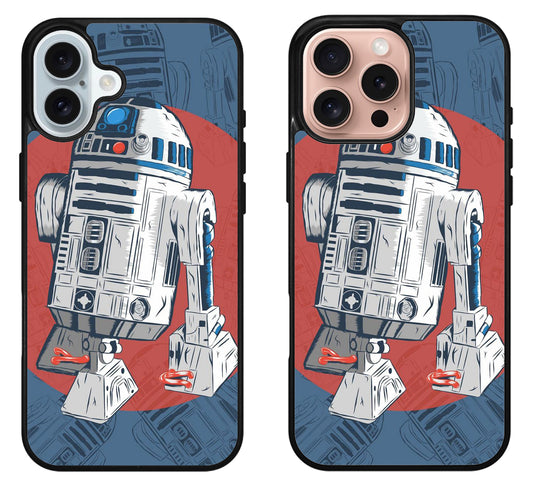 R2D2 Star Wars Background iPhone 16 | 16 Plus | 16 Pro | 16 Pro Max Case