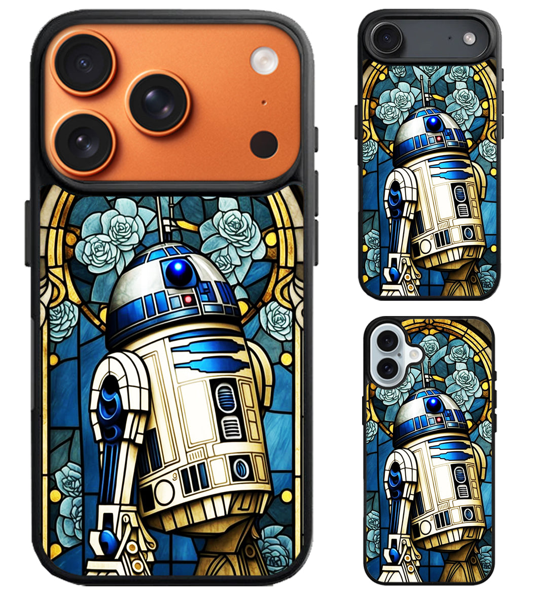 R2D2 Star Wars Stained Glass iPhone Air | iPhone 17 | 17 Pro | 17 Pro Max Case