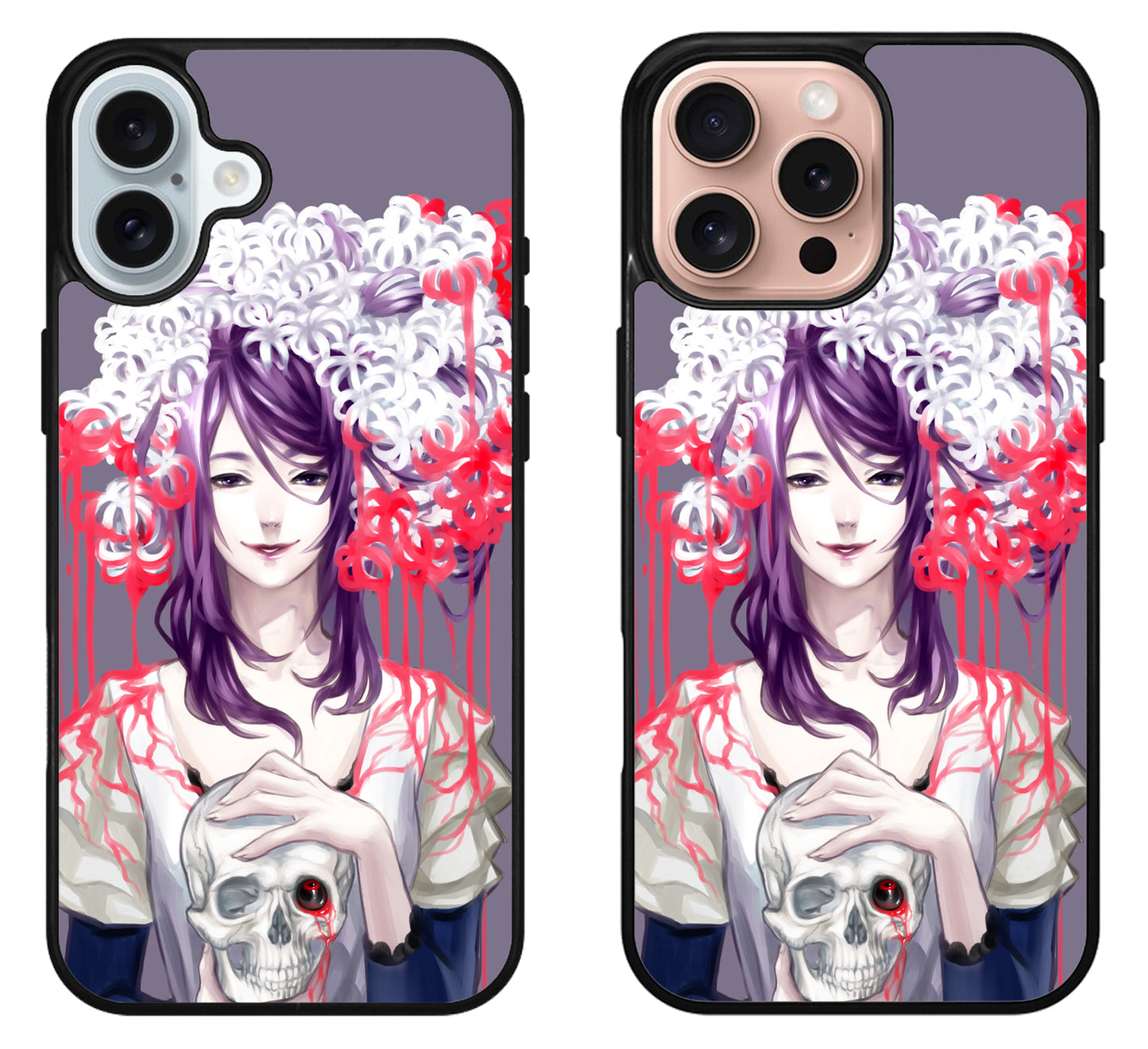 Rize Kamishiro Tokyo Ghoul Skull iPhone 16 | 16 Plus | 16 Pro | 16 Pro Max Case