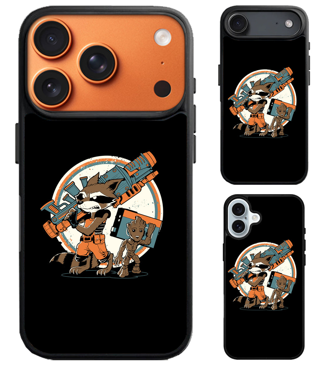 Rocket Raccoon Baby Groot iPhone Air | iPhone 17 | 17 Pro | 17 Pro Max Case