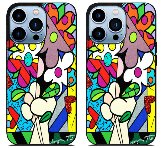 Romero Britto Background iPhone 15 Pro | iPhone 15 Pro Max Case