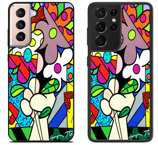 Romero Britto Background Samsung Galaxy S21 | S21 FE | S21+ | S21 Ultra Case