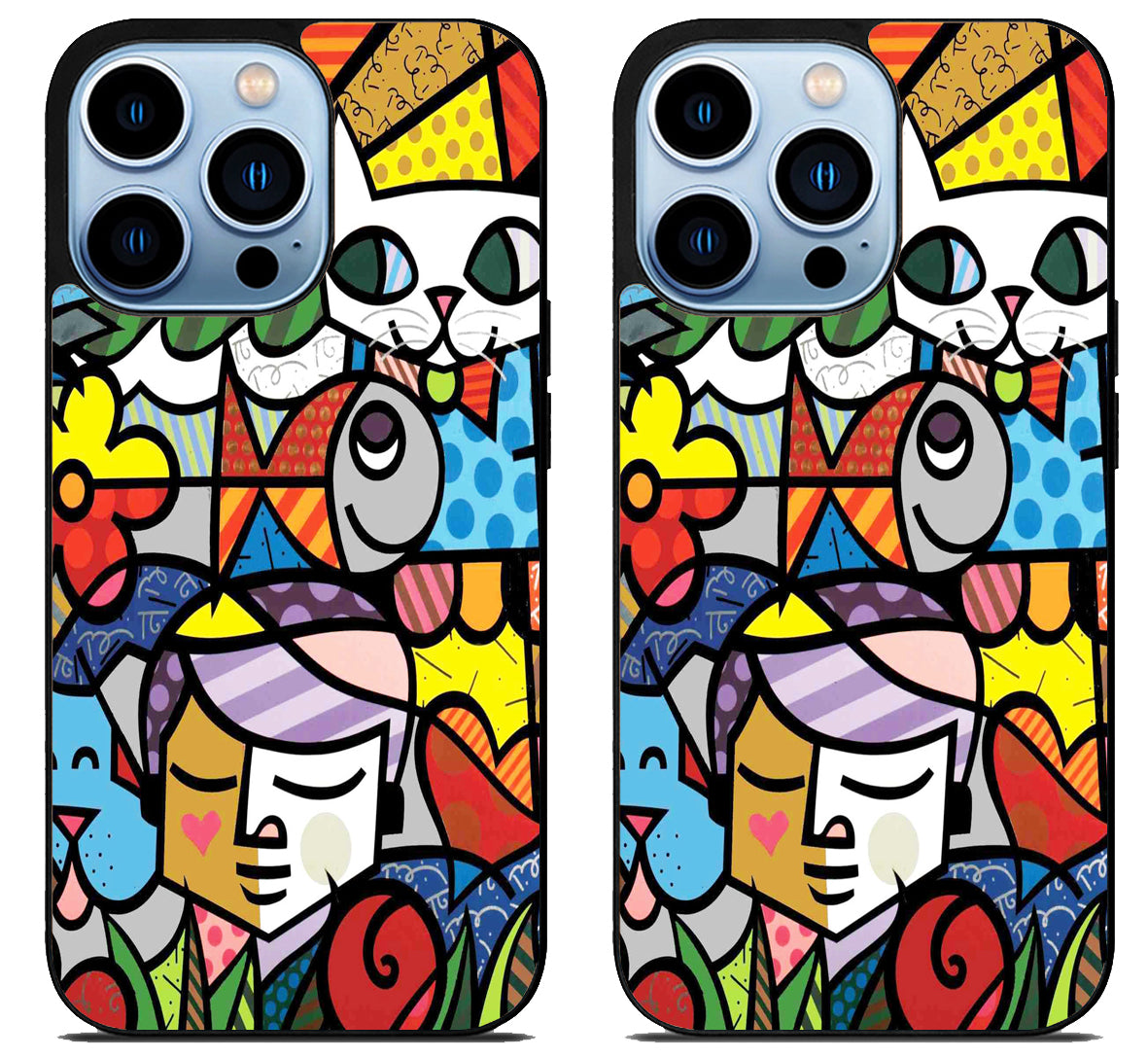 Romero Britto Collage iPhone 15 Pro | iPhone 15 Pro Max Case