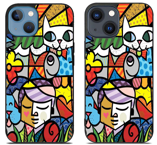 Romero Britto Collage iPhone 15 | iPhone 15 Plus Case